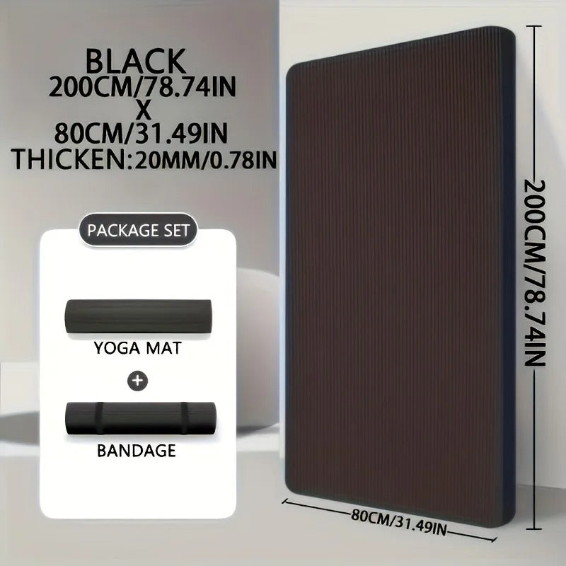 15/20mm Thick NBR Yoga Mat Moisture-proof Outdoor Non-Slip Durable Camping Picnic Mat Exercise Gym Fitness Workout