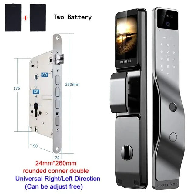 Smart Lock Household Anti-theft Door Fingerprint Lock With Camera Password Lock Large Door Lock