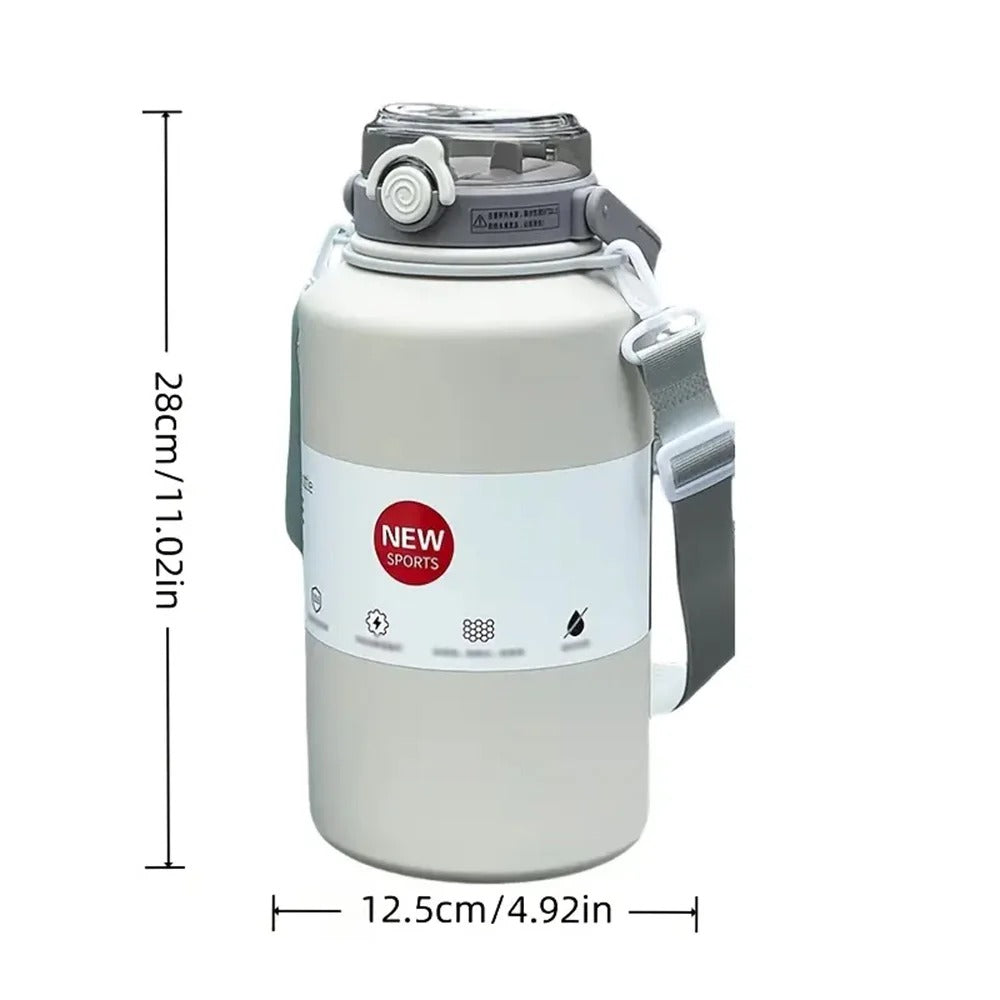Portable Thermos Flask Stainless Steel Thermos Bottle 2.0L Vacuum Flask Insulated Tumbler With Lanyard For Home Outdoor Travel