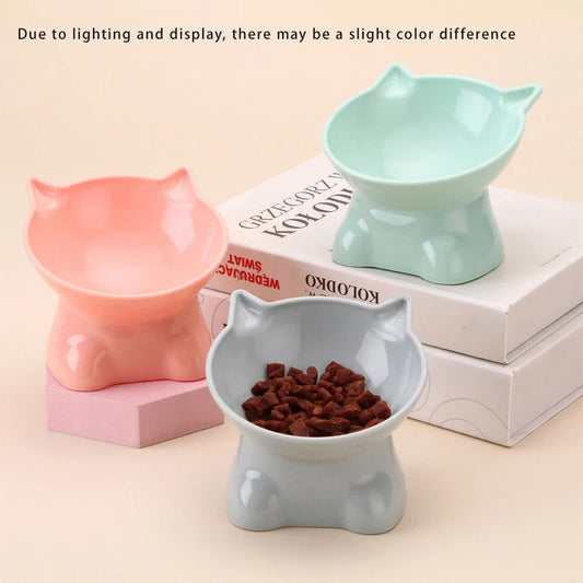 Protecting Cervical Vertebrae Cat Bowl with High Feet
