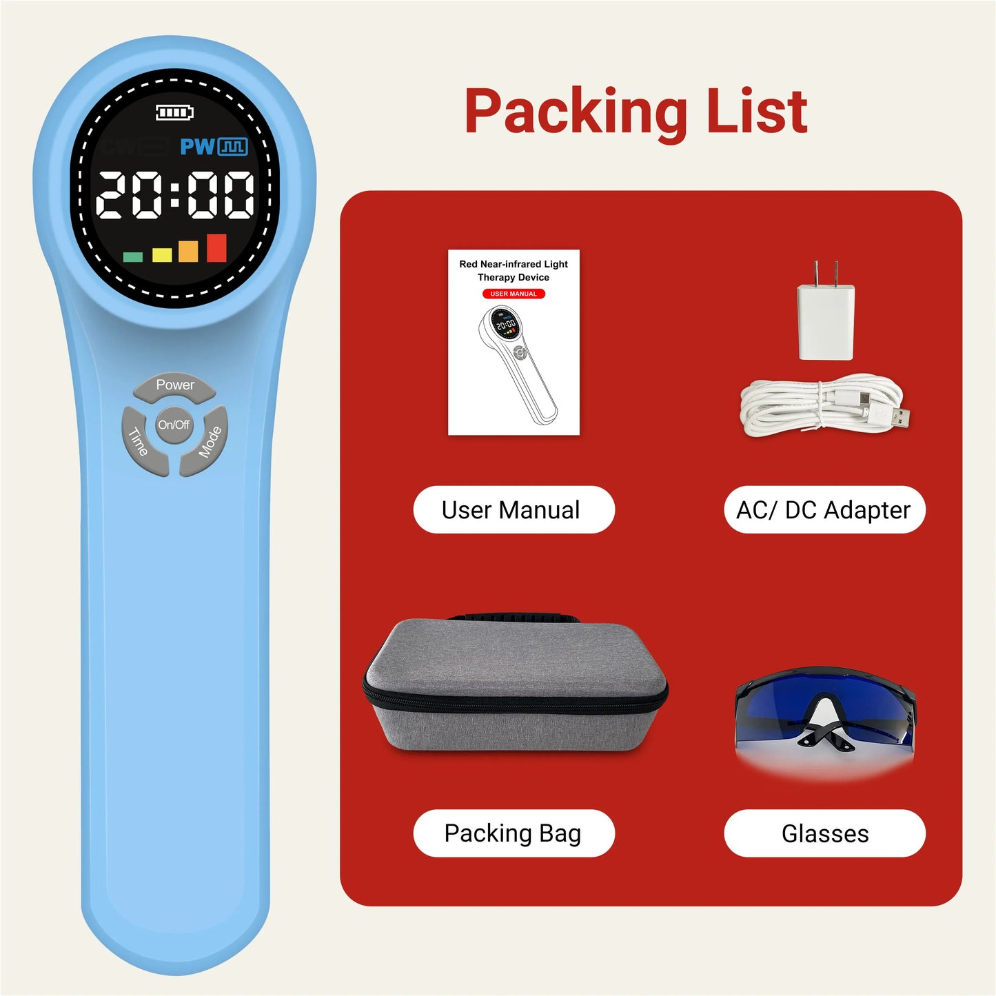 Knee Shoulder Back Hand Pain Relief Device Cold Laser Therapy Red Light Physical Therapy Non-invasive Portable Home / Travel Use