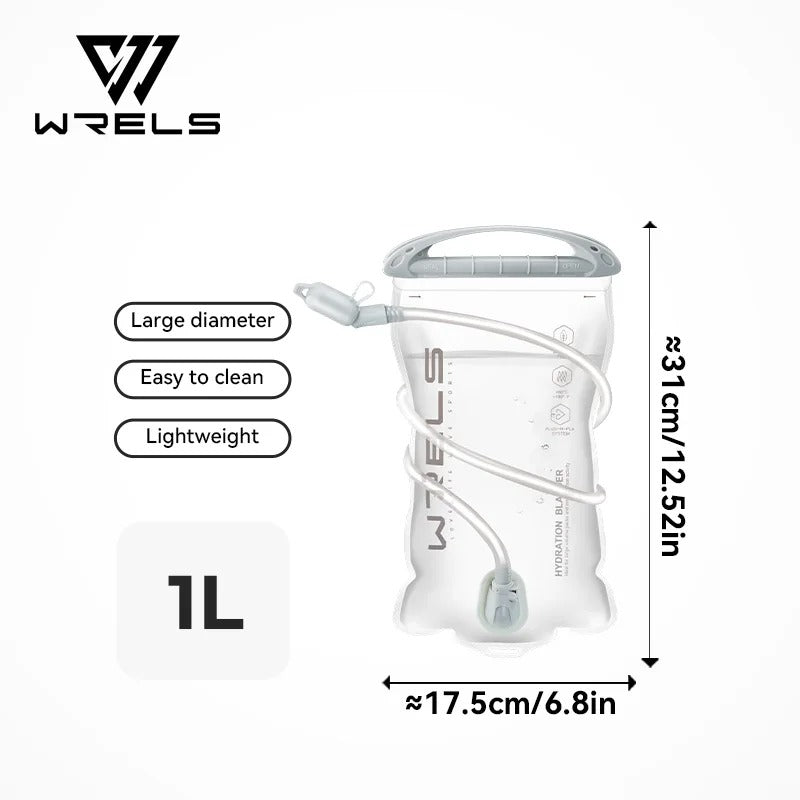 WRELS 1.5L/2L/2.5L/3L TPU Hydration Bladder BPA Free Water Reservoir Water Bag for Running Cycling Hiking Water Storage Bag