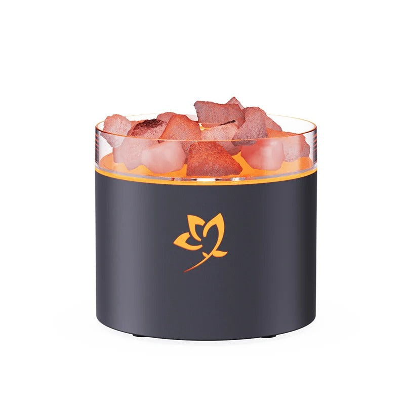 Crystal Salt Stone Aromatherapy Machine Colorful Atmosphere Lamp Atomization Humidification Suitable for Office and Bedroom