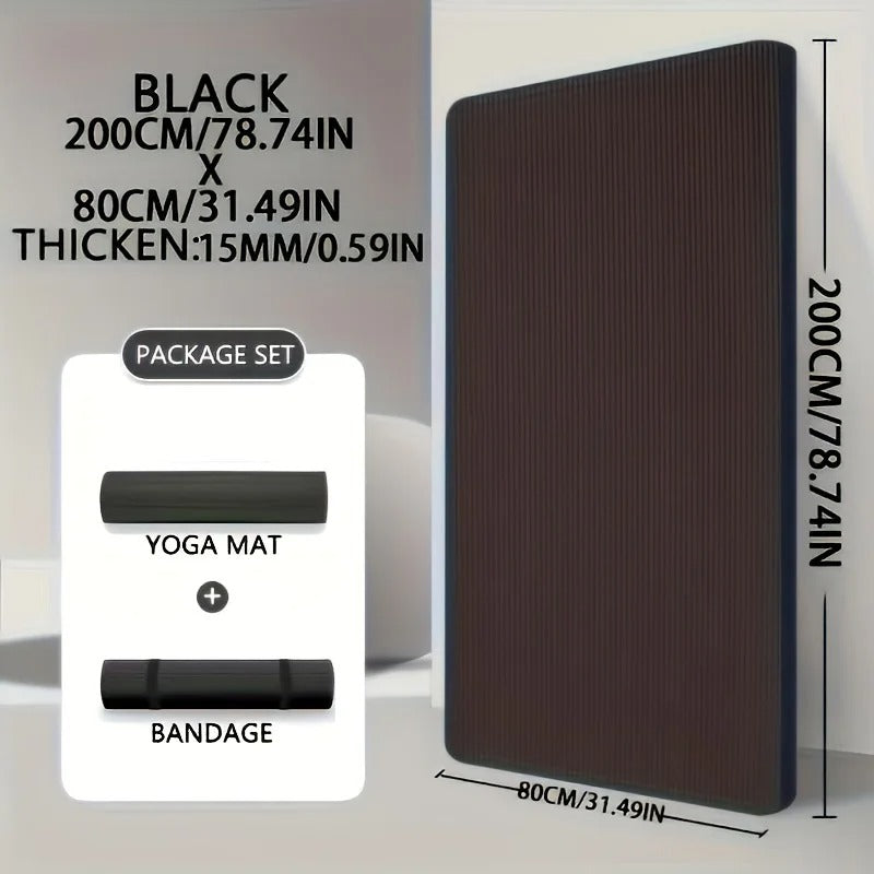 15/20mm Thick NBR Yoga Mat Moisture-proof Outdoor Non-Slip Durable Camping Picnic Mat Exercise Gym Fitness Workout