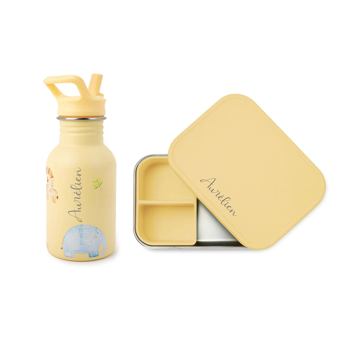 JBØRN Personalised Water Bottle & Lunch Box Set