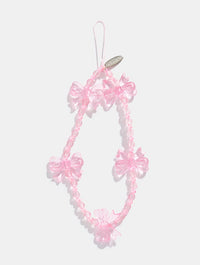 Pink Bow Beaded Strap