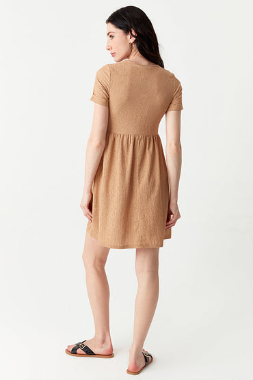 Pebble Textured Smock Dress