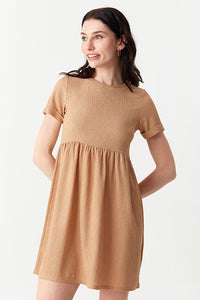 Pebble Textured Smock Dress