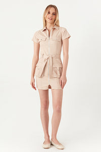 Stone D-Ring Casual Bodycon Dress