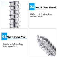 STAINLESS STEEL HEAVY DUTY SCREW IN EYE HOOKS Metal/Wood/Thread/Twist/Ring/Hoop 65mm (10pcs)