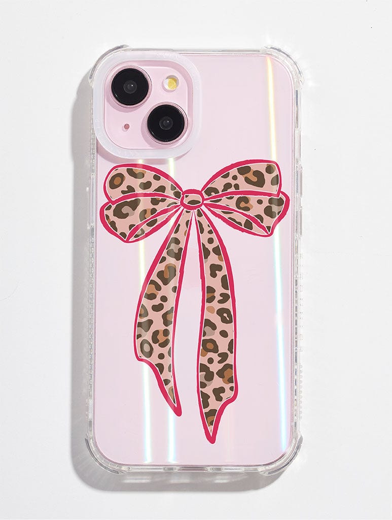 Single Leopard Bow Shock iPhone Case