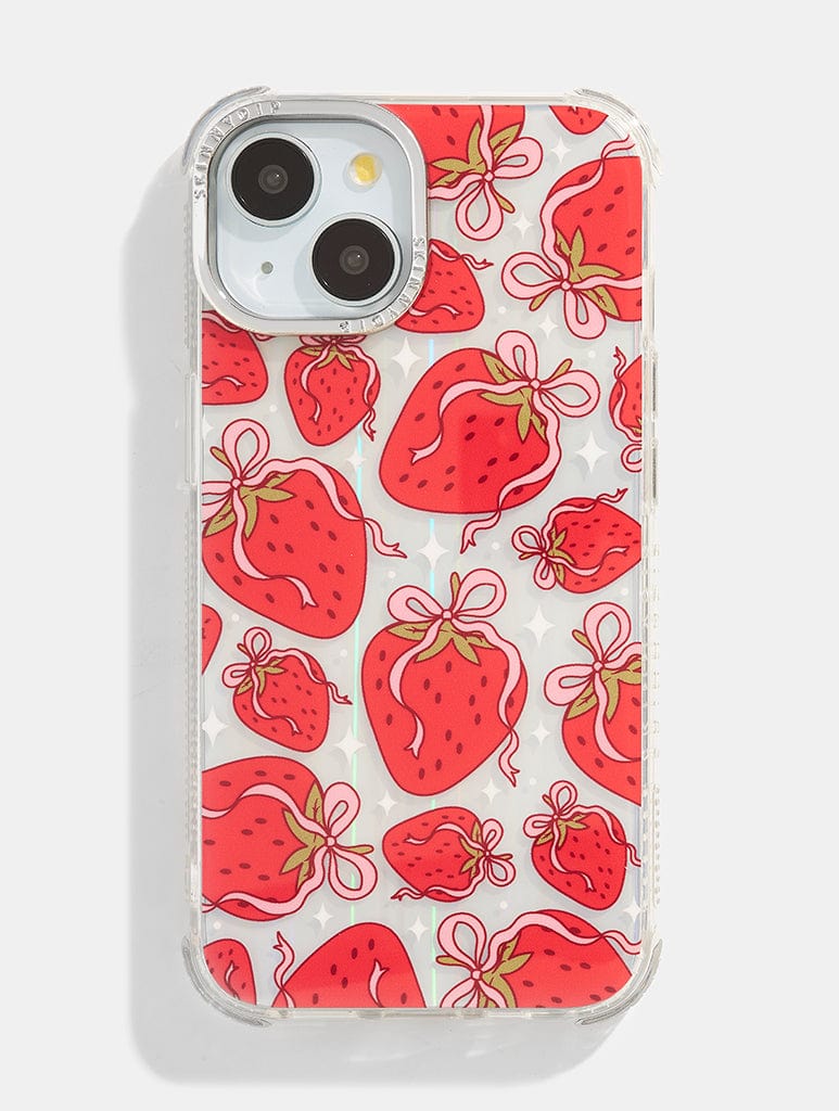 Strawberry Bow Shock iPhone Case