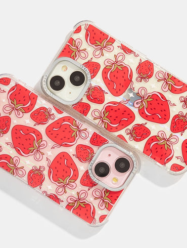 Strawberry Bow Shock iPhone Case