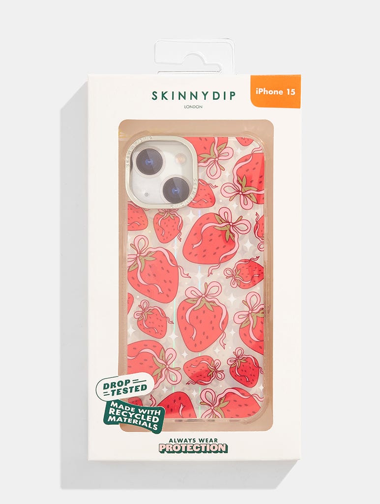 Strawberry Bow Shock iPhone Case