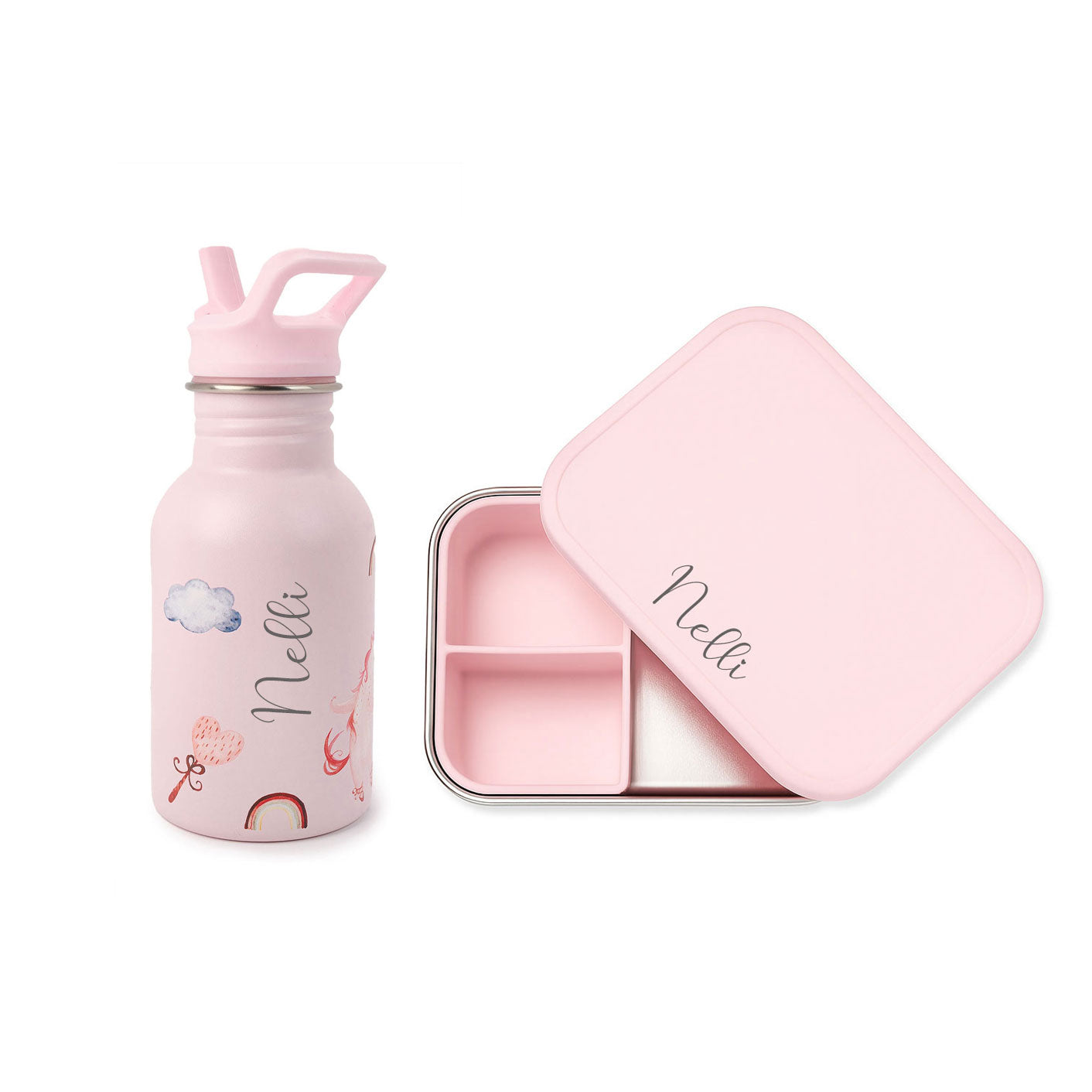 JBØRN Personalised Water Bottle & Lunch Box Set