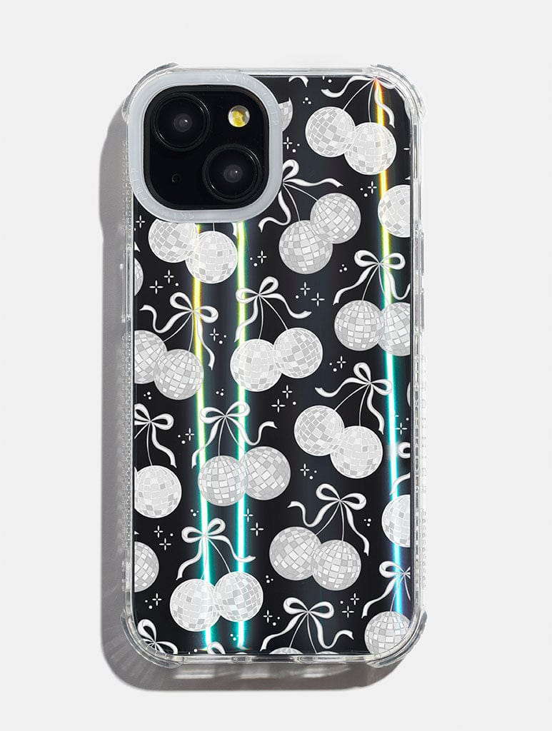 White Bow Disco Cherry Shock iPhone Case