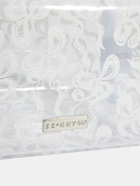White Bow Makeup Bag