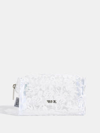White Bow Makeup Bag