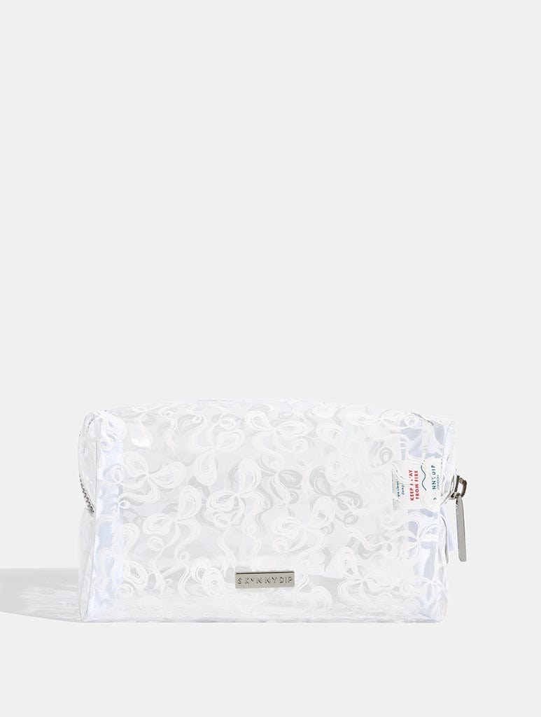 White Bow Makeup Bag