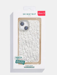 White Bow Swirl Shock iPhone Case