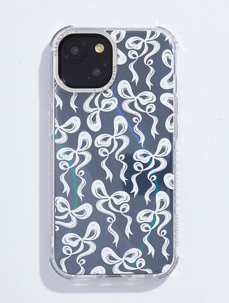 White Bow Swirl Shock iPhone Case