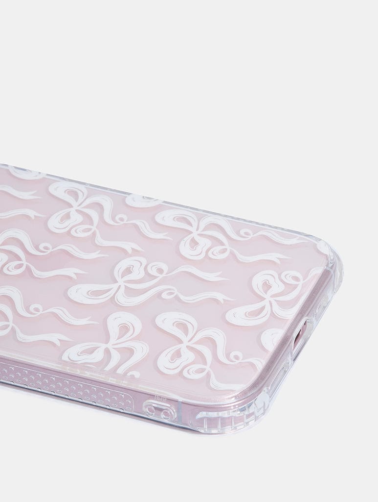 White Bow Swirl Shock iPhone Case