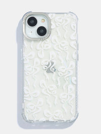 White Bow Swirl Shock iPhone Case