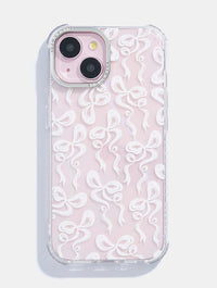 White Bow Swirl Shock iPhone Case