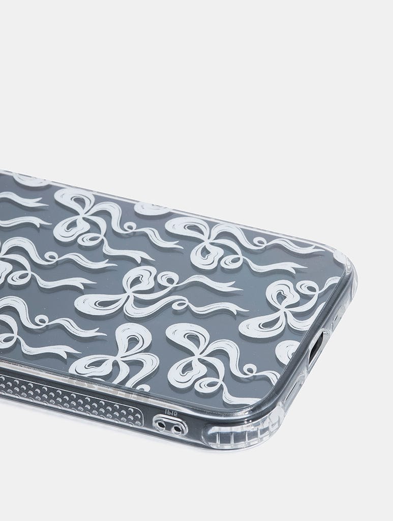 White Bow Swirl Shock iPhone Case