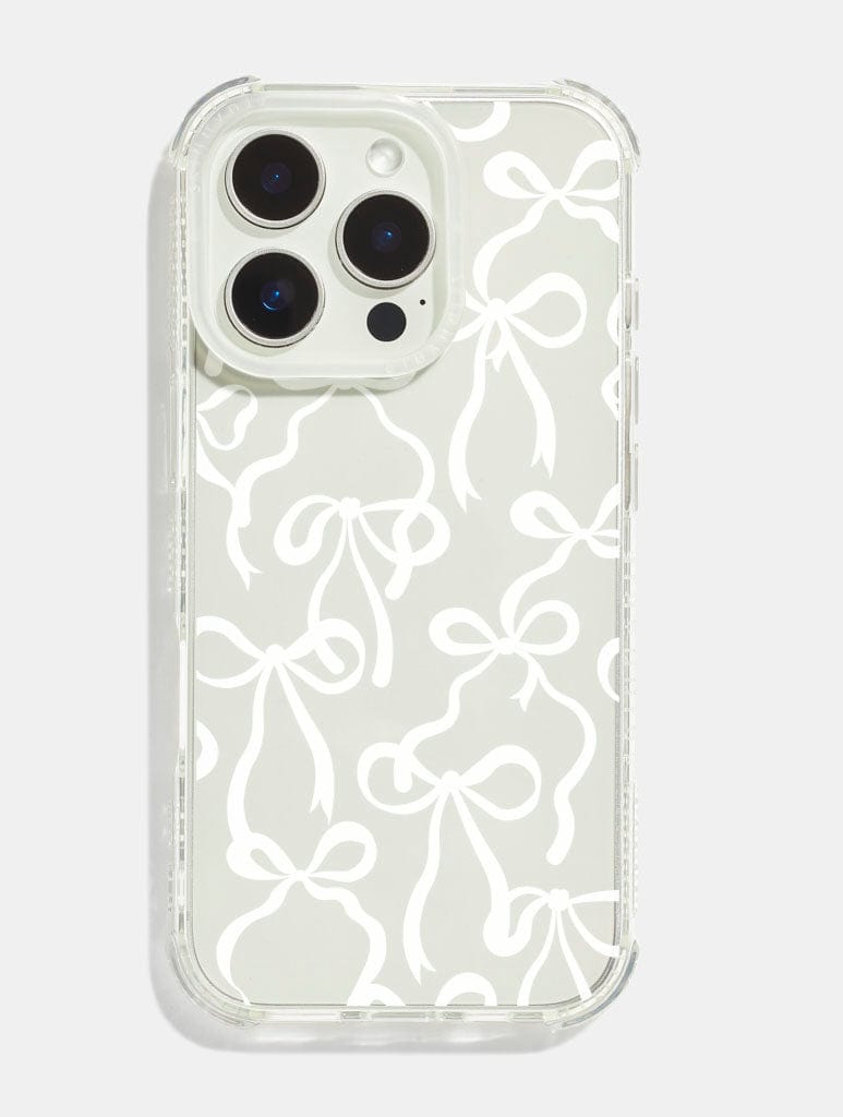 White Bows Shock iPhone Case