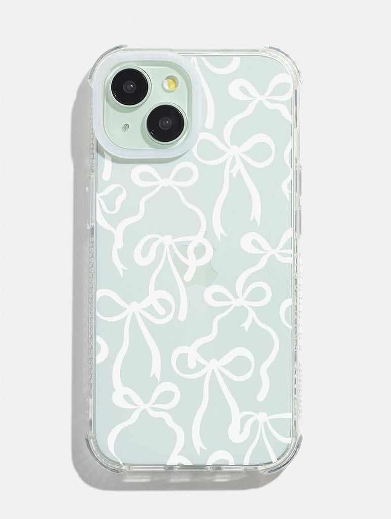 White Bows Shock iPhone Case