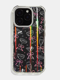 White Cocktail Bows Shock iPhone Case