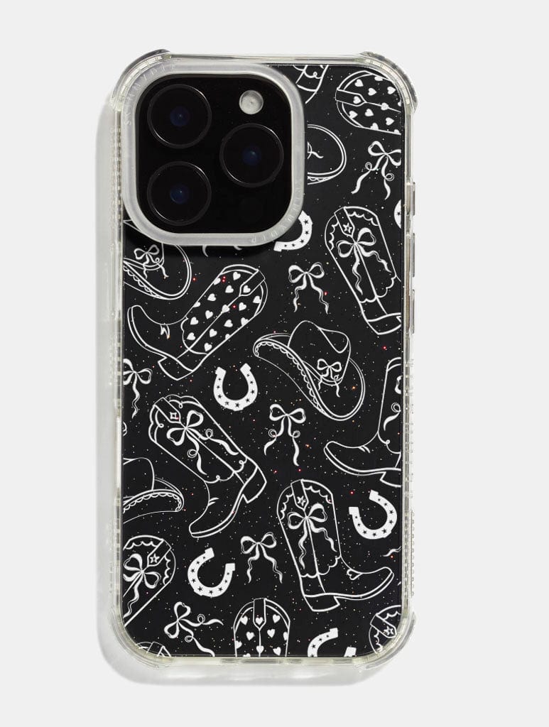 White Coquette Cowgirl Shock iPhone Case
