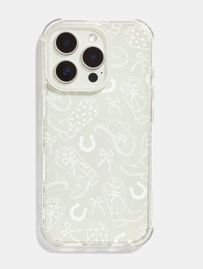 White Coquette Cowgirl Shock iPhone Case