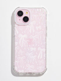 White Painted Bows Shock iPhone Case