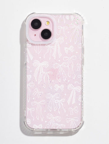 White Painted Bows Shock iPhone Case