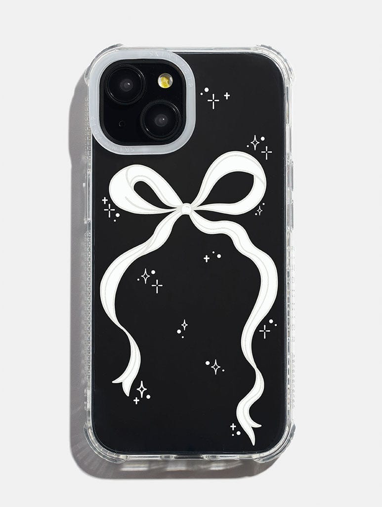White Single Bow Shock iPhone Case