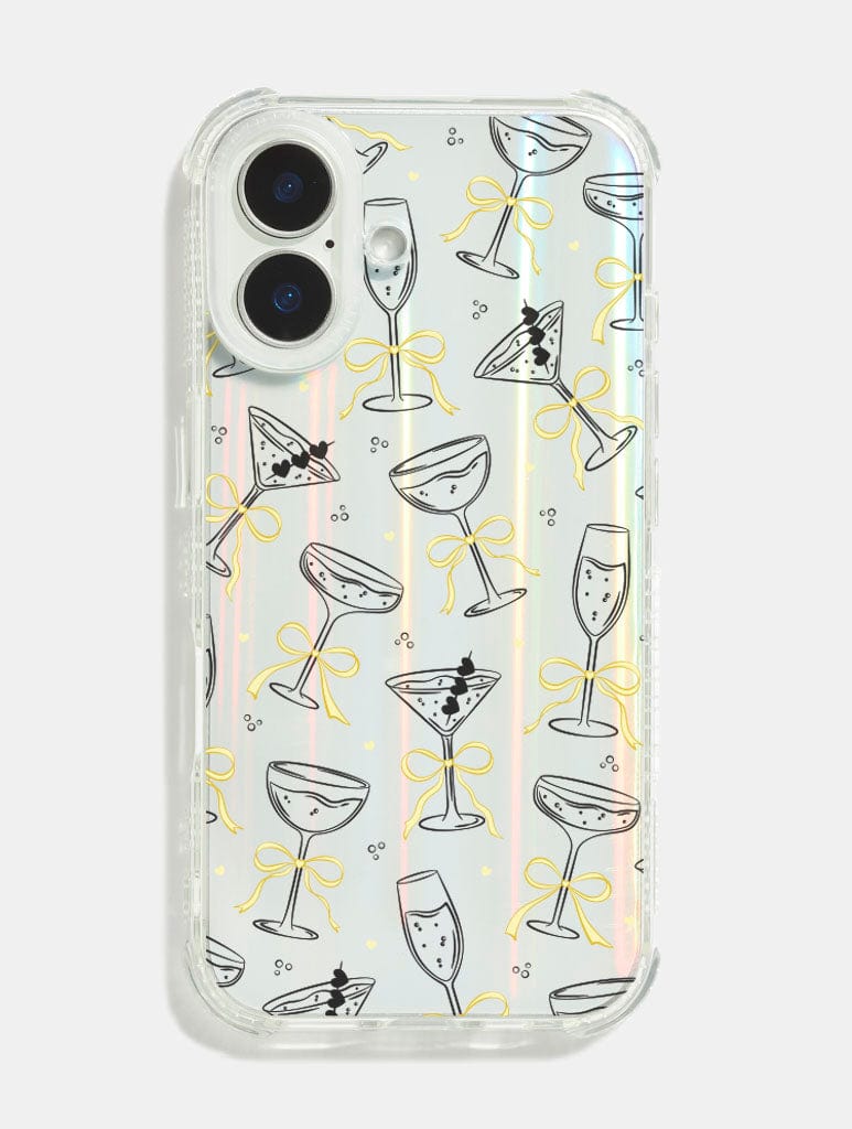 Yellow Cocktail Bows Shock iPhone Case